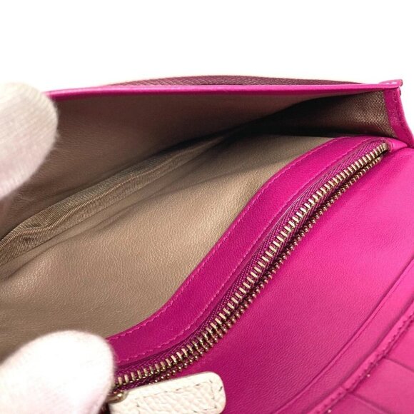 BVLGARI Bulgari Bulgari Logo Clip long wallet bifold Long Wallet Leather White - Picture 12 of 16